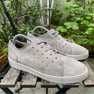 VIONIC Keke Suede Shoes Women's Size 9.5 Gray Ribbon Lace Comfort Sneakers